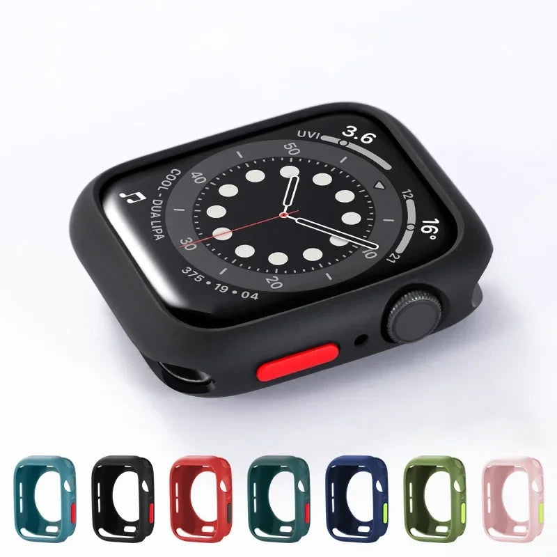 Candy Soft Silicone Case For Apple Watch Cover Ultra 9 8 7 6 Se 45mm 42mm 44mm 40mm 41mm 38mm rubber Protection watch for women Qme