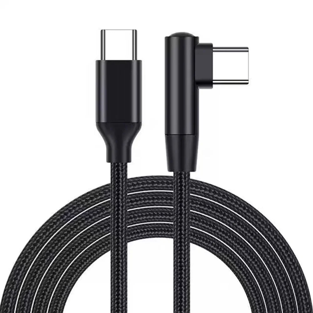 120W Double Elbow PD USB C to Type C Fast Charger Cable for Huawei Xiaomi Pad Redmi Samsung Galaxy OnePlus Single elbow PD Cable Qme single elbow 1m