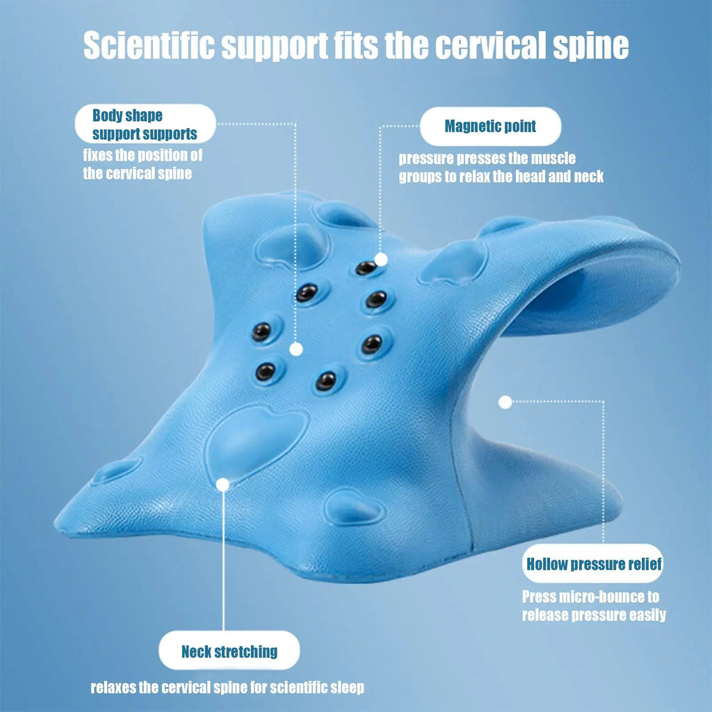 Neck Stretcher Cervical Traction Hump Corrector Upper Back Massage Qme
