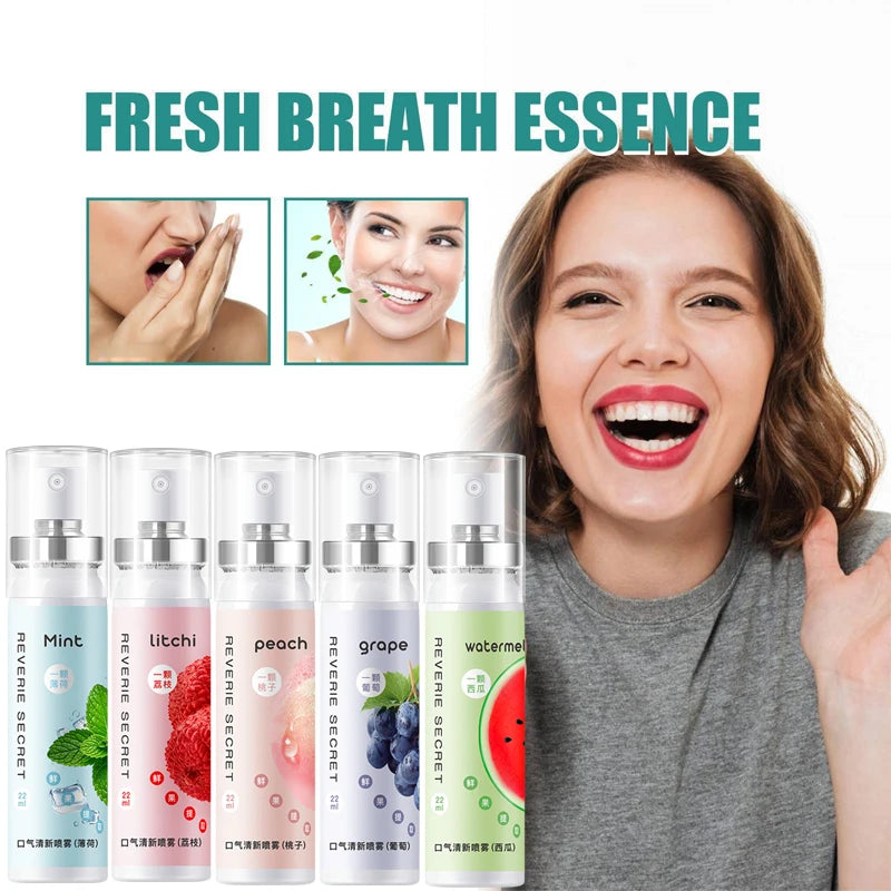 Convenient Breath Refreshing Spray Various Fruit Flavors Alcohol Care Qme