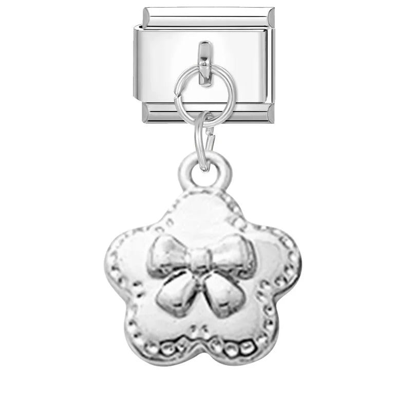 Wholesale Fashion Round Moon Shell Heart Seahorse Italian Charm Link
