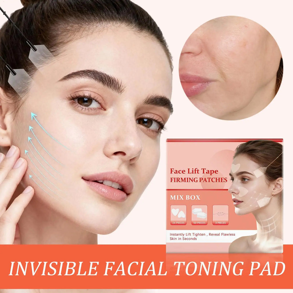 V Lift Face Sticker Invisible Makeup Adhesive Lift Face Tape Slim Patch Facial Line Wrinkle Sagging Skin Fast Pull Chin Tape Qme