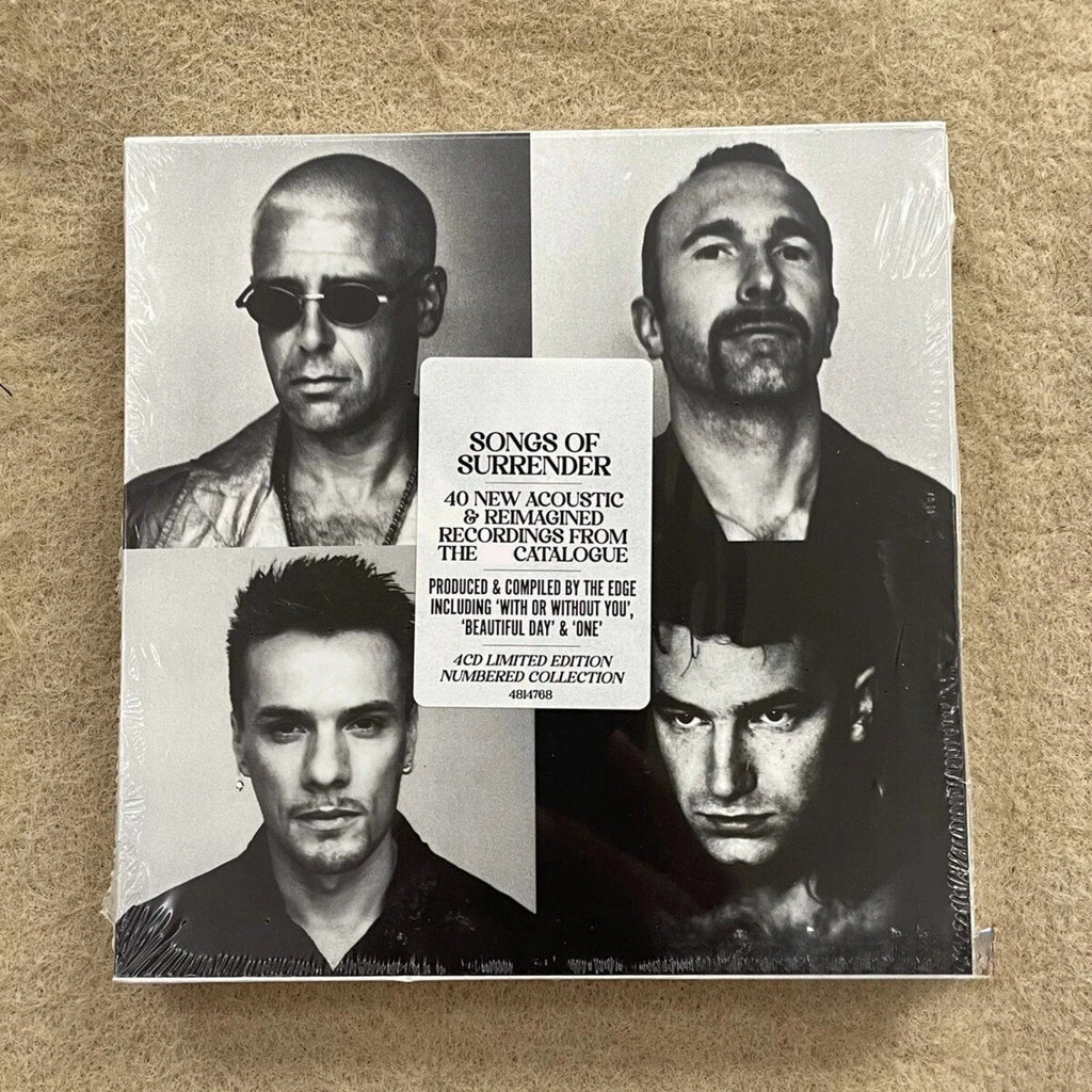 Rock Music 4CD Set with Iconic Black-and-White Band Portrait Cover, Sleek Minimalist Design + Stripped-Back Acoustic Versions Qme 4CD Set