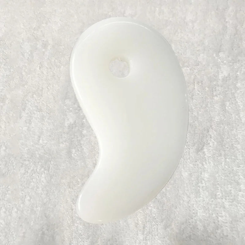 Massage Guasha Jade Facial Beauty Guasha Massage Tools Tightening Skincare Facial Guasha SPA Therapy Guasha Roller Qme white B