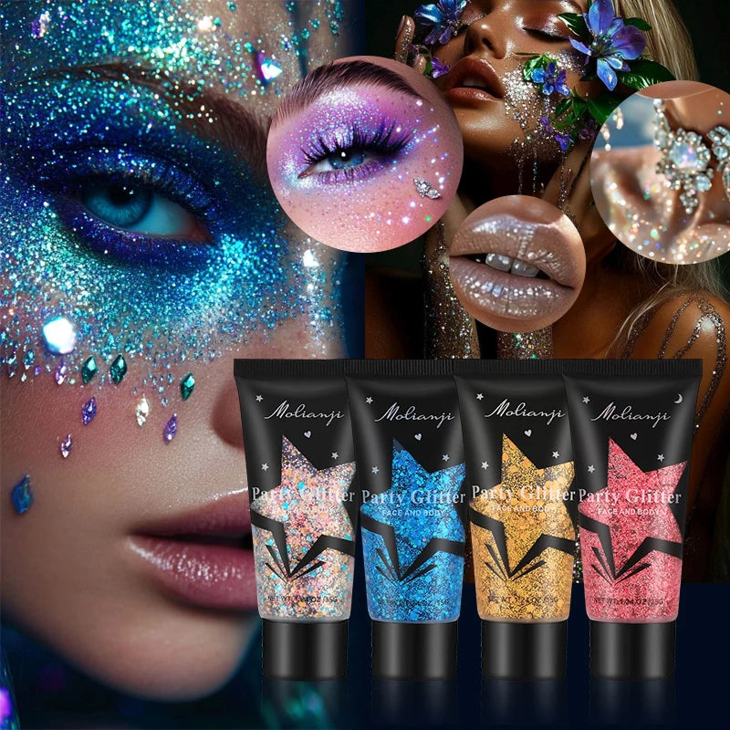 Multi-colored Glitter Waterproof Sweat-resistant Suitable Makeup Qme