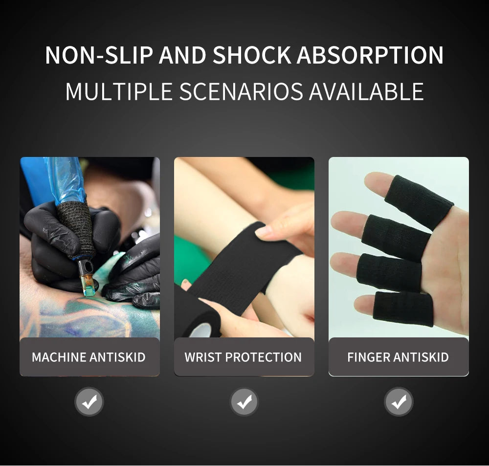 6/12/24 PCS Camouflage Tattoo Bandage Anti-slip Athletic Nonwoven Disposable Waterproof Self-adhesive Elastic Bandage Qme