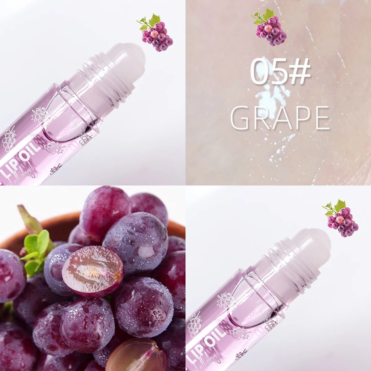 Hydrating Fruit-infused Lip Gloss Transparent Moisturizing Roll-on Qme 05