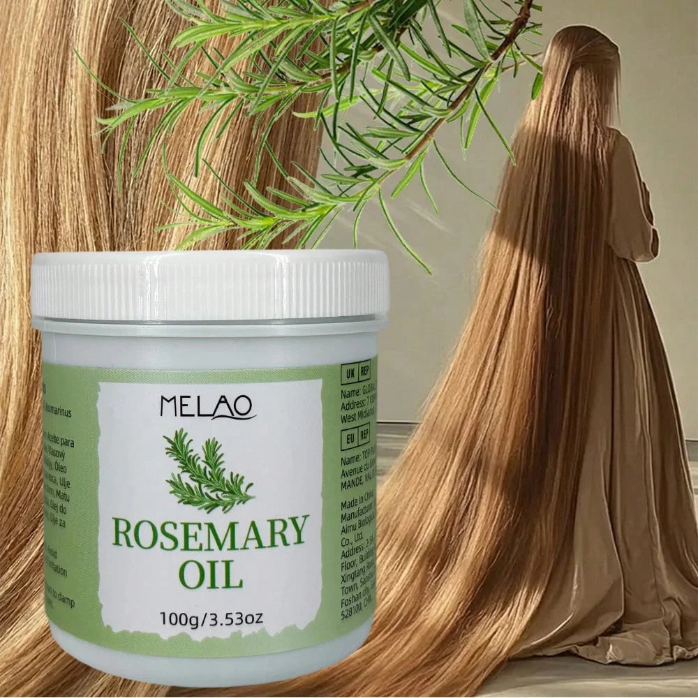 Rosemary Oil for Hair, MELAO Pure Rosemary Oil, Nourishes Scalp & Strengthens Hair, Promotes Healthy Hair, Adds Shine & Softness Qme