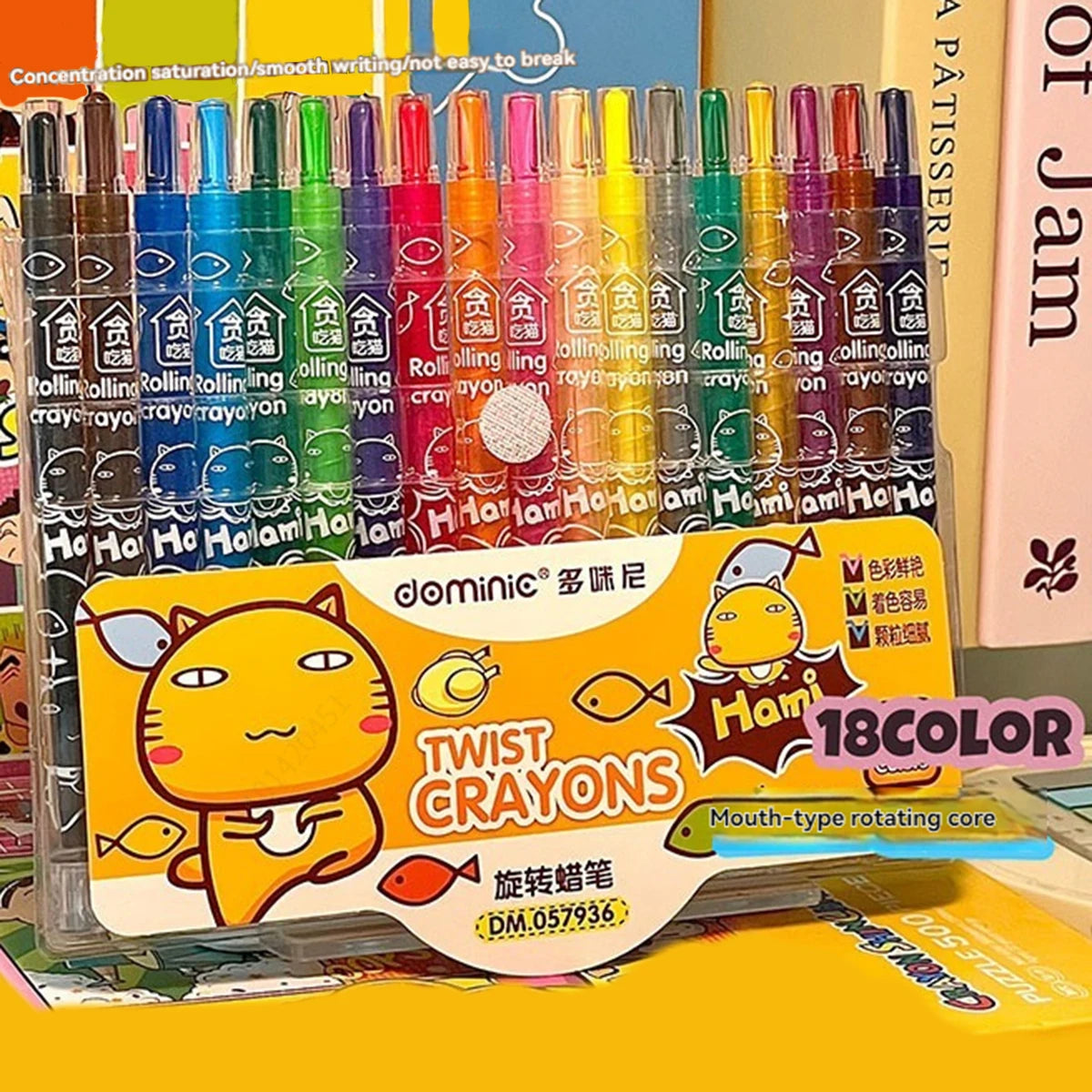 12-36 Colors Non Toxic Crayons,for Kids Crayons for Toddlers, Kids Arts & Crafts Supplies, Coloring Books, Drawing, Doodling Qme 18 colors