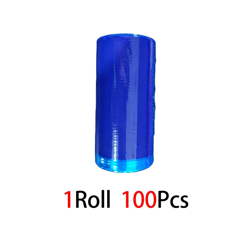 100Pcs Semi-Transparent Silicone Oil Film Anti-Stick Sheet Moisture-Proof Waterproof Isolation Pad Film Tape for Industrial Use Qme 1roll-blue 15M 10mm