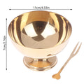 Gold Stainless Steel Home Kitchen Bar Tableware Ice Cream Cup Salad Qme Gold