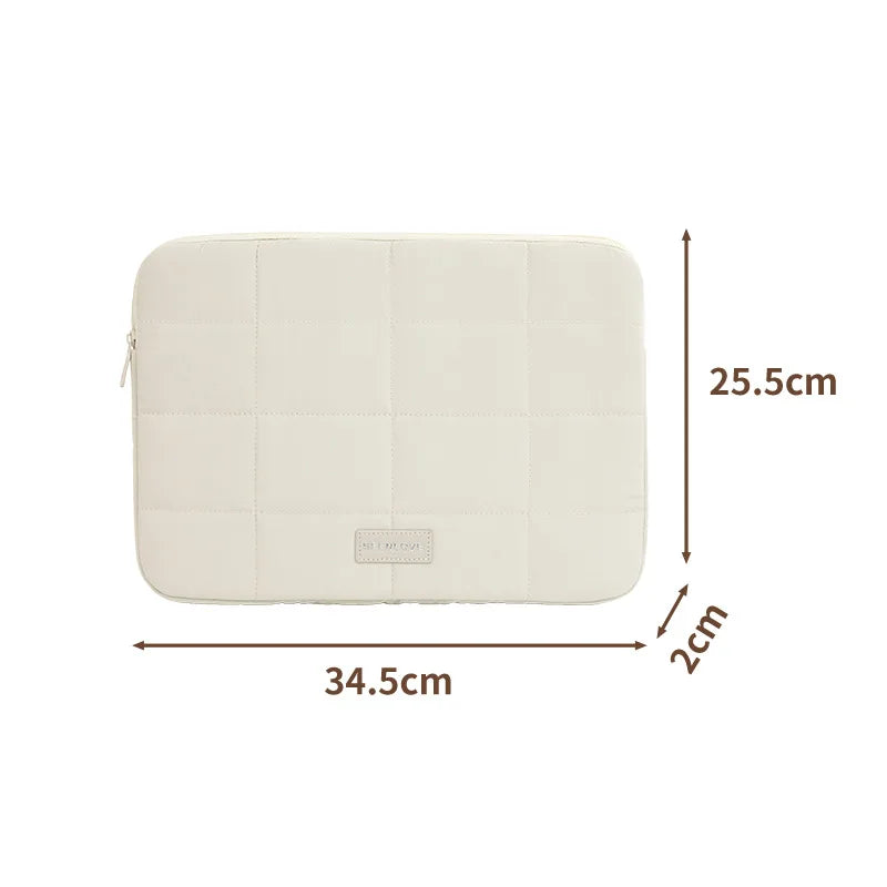A 13.3/14 inch fluffy laptop case, suitable for MacBook Air iPad Pro and Huawei iPad laptop cases, fashionable laptop soft cases Qme Yunjian14Inchbeige