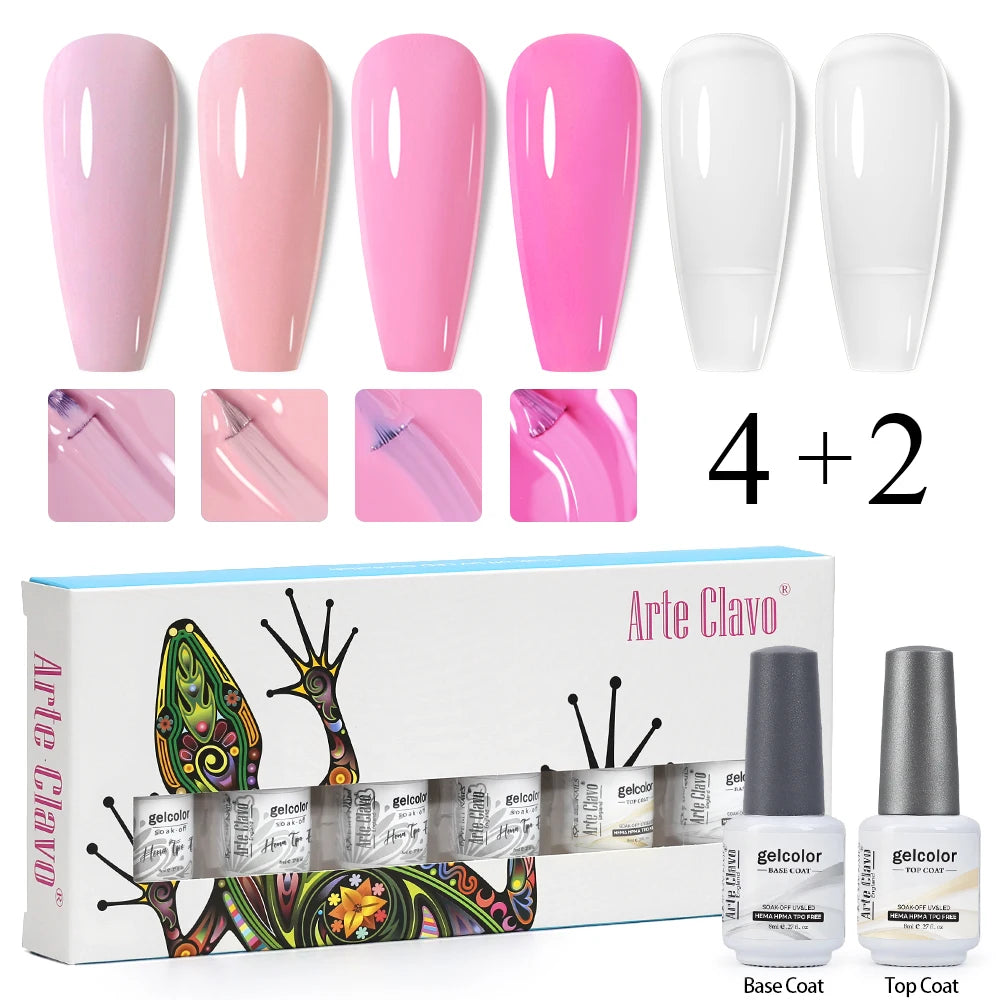 Arte Clavo Colourful Box Nail Gel Polish Semi Permanent UV Led