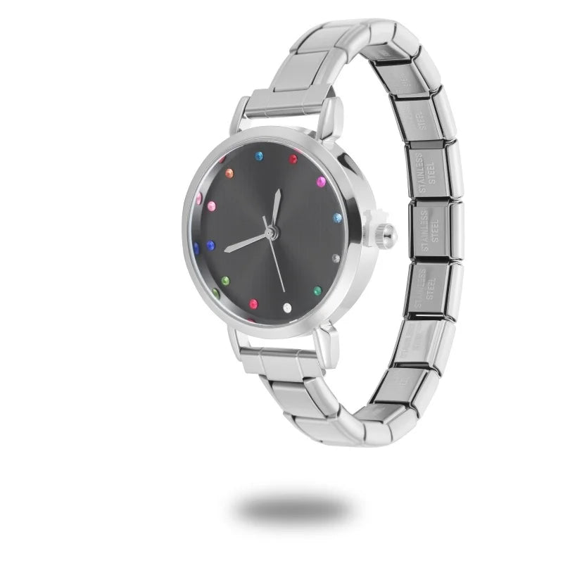 Wholesale Stainless Steel Watch Head Bracelet DIY Italian Charm Women