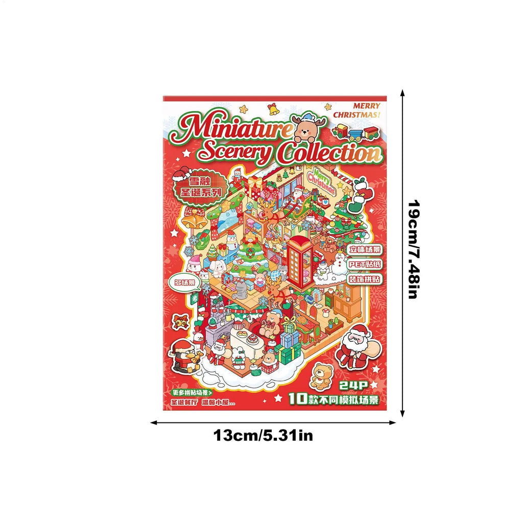 Landscape Stickers Scrapbooking Cartoon Decals House Notebook Glass Qme