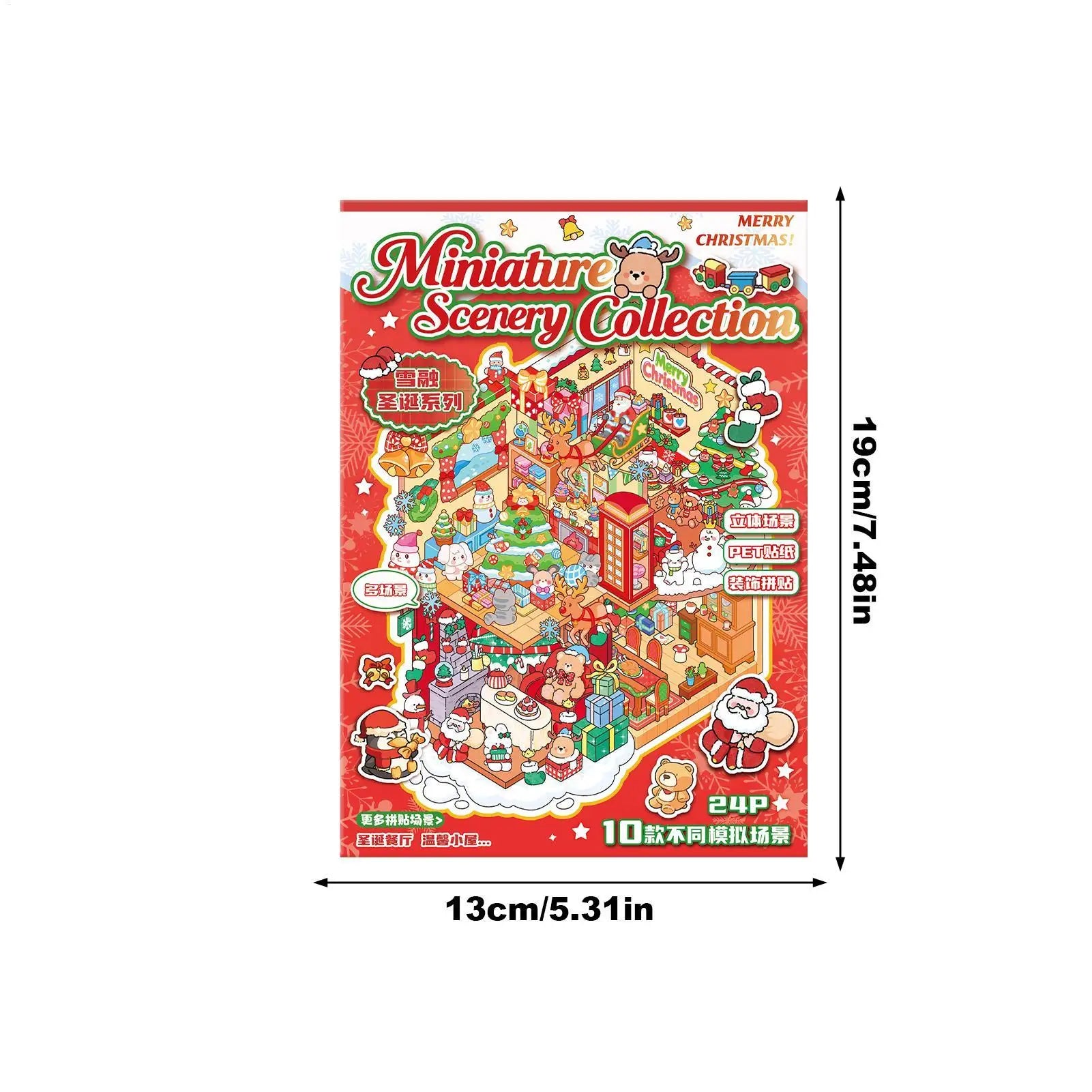Landscape Stickers Scrapbooking Cartoon Decals House Notebook Glass Qme