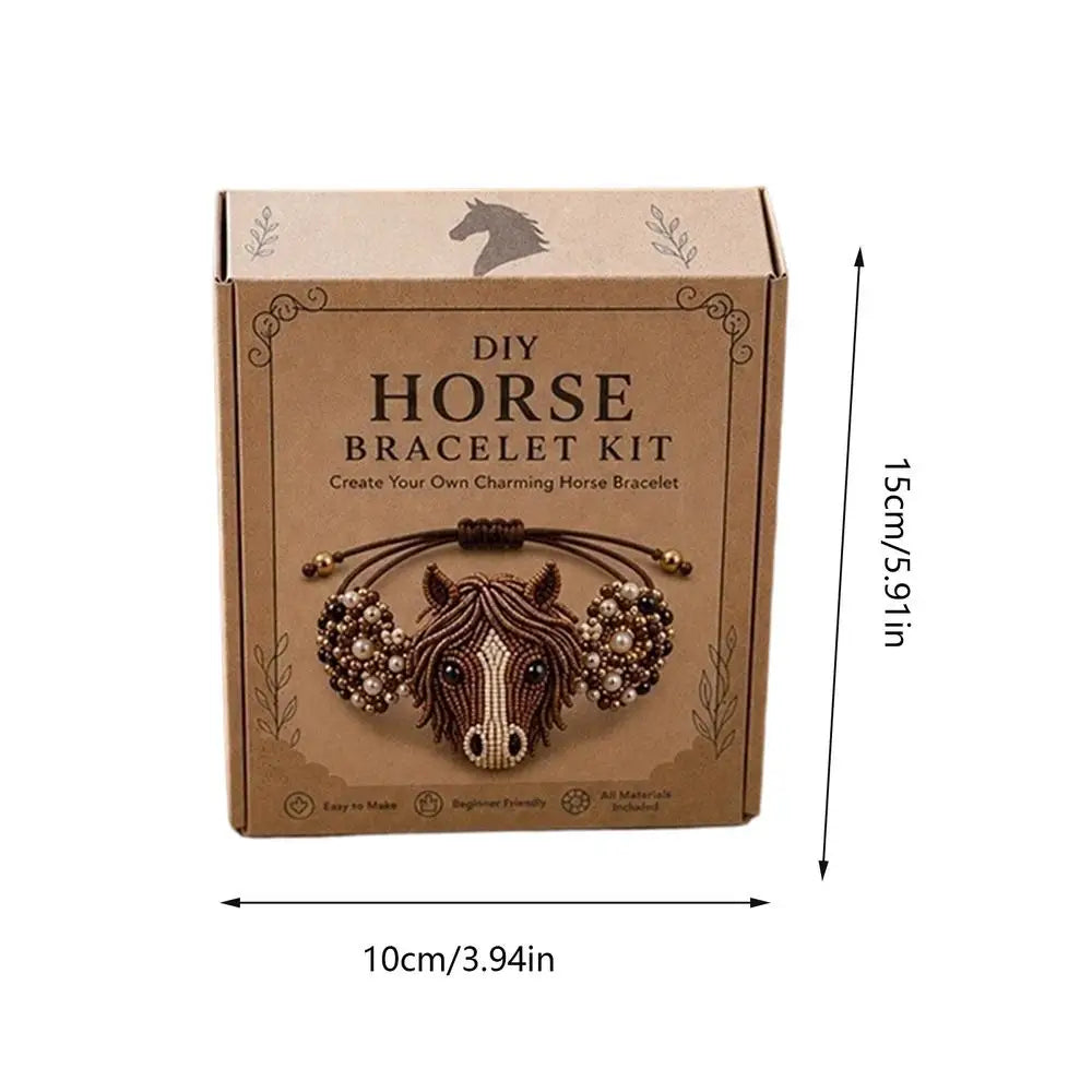 Bead Bracelet Animal Theme Craft Activity Toys Kits Making Birthday Qme horse China Mainland