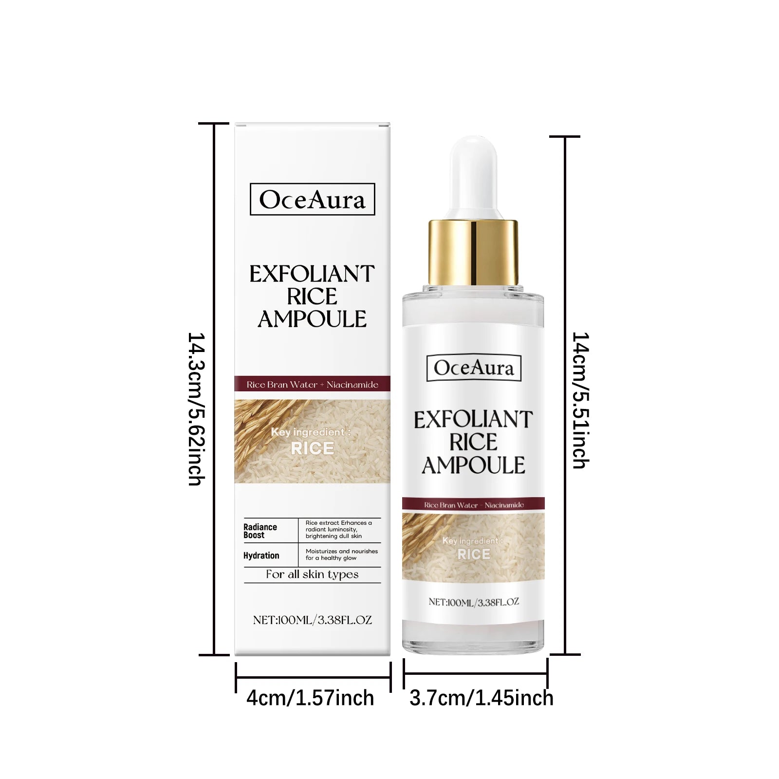Rice Exfoliating Essence Dead Skin Removal Brightening Oil Control Moisturizing Improve Roughness Soft Skin Smooth Exfoliating Qme
