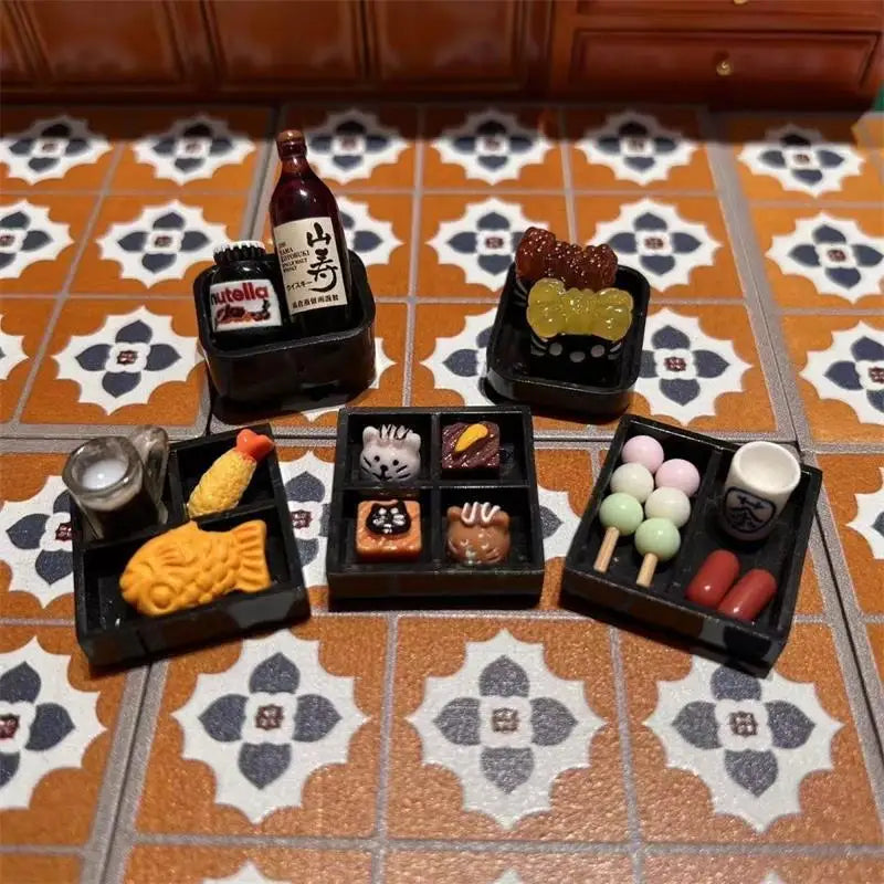 Dollhouse Japanese Cuisine Food 5-Piece Miniatures Model Kitchen Qme