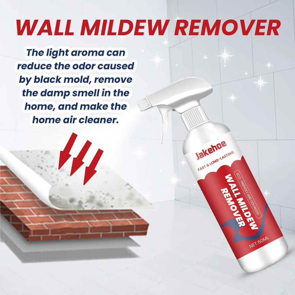 60ML Bathroom & Kitchen Mold Removal Spray Wall Stain Remover Gap Foam Mildew Cleaner Effective Wall Cleaning Agent for Home Qme