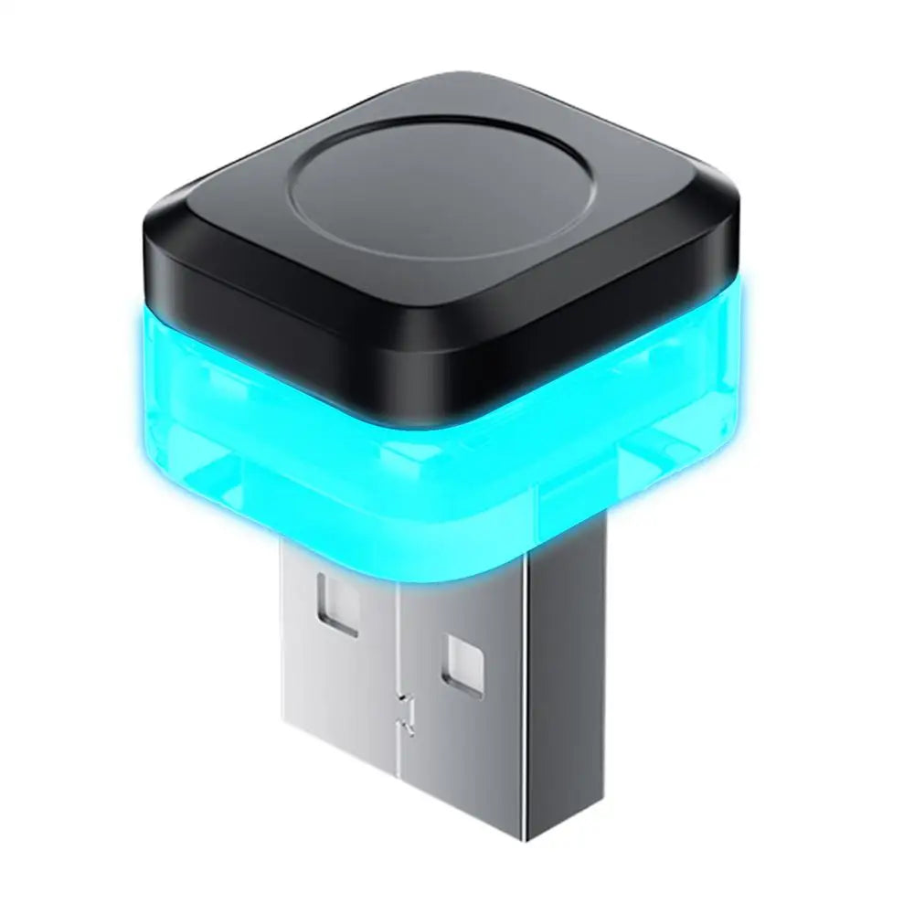 Car LED Lights Interior Wireless LED USB Car Light Interior Ambient Light Wireless 4 colors Night Light Multiple Modes Qme ice blue light