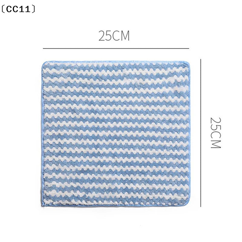 Kitchen Cleaning Rag Coral Fleece Dish Washing Cloth Absorbent Qme