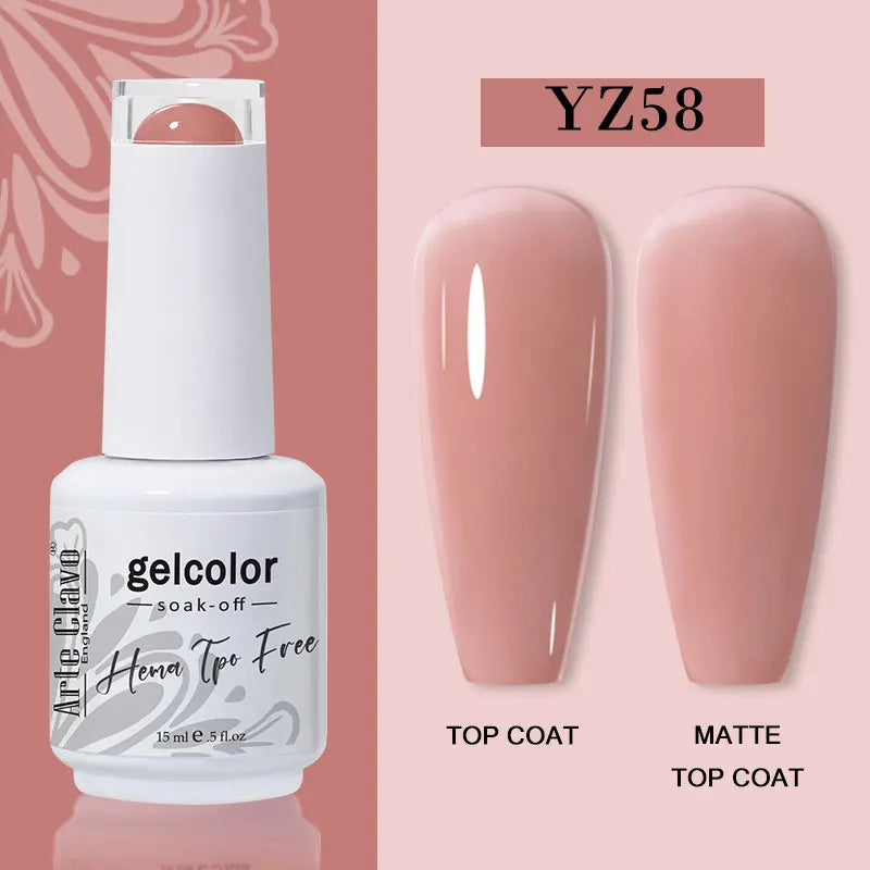 Arte Clavo Jelly Transparent Gel Nail Polish Summer Nude Pink Semi