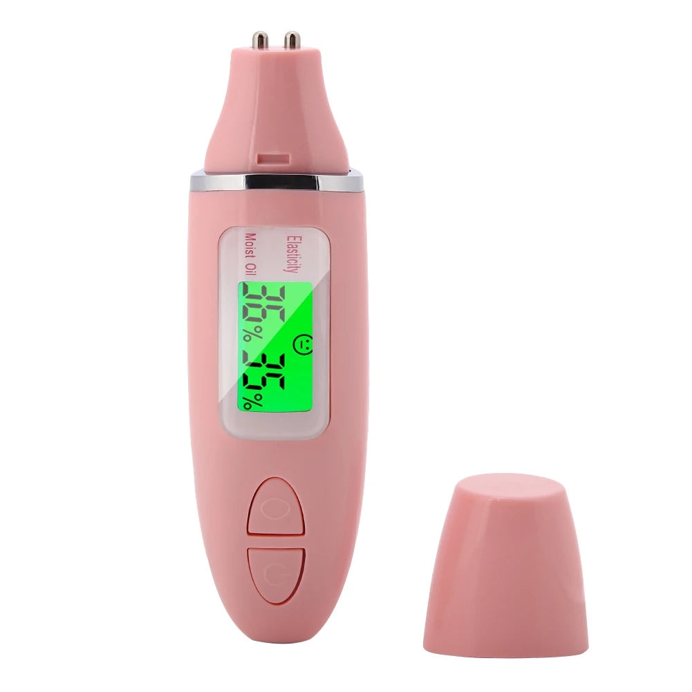 Portable Digital LCD Display Precision Skin Sensor Tester Face Moisture Water Oil Analyzer Moisture Meter Qme