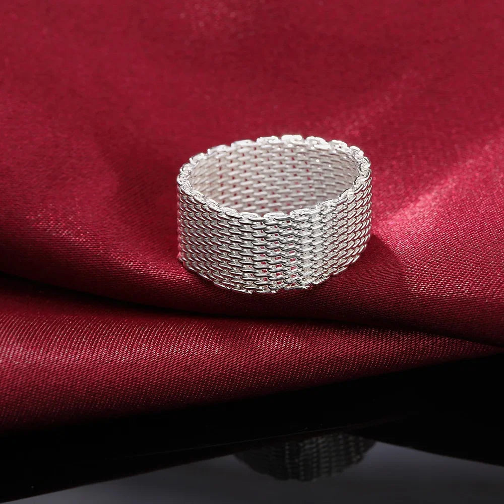 Charms 925 Sterling Silver Cute Rings for Women Men Size 6 7 8 9 10 Fashion Party Wedding Accessories Jewelry Gifts Qme