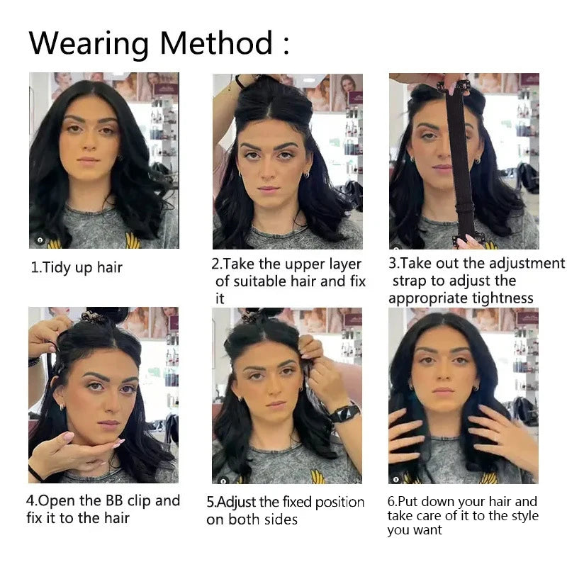 Width Belt Instant Face Lift Band Adjustable Elastic Hair Clip Qme