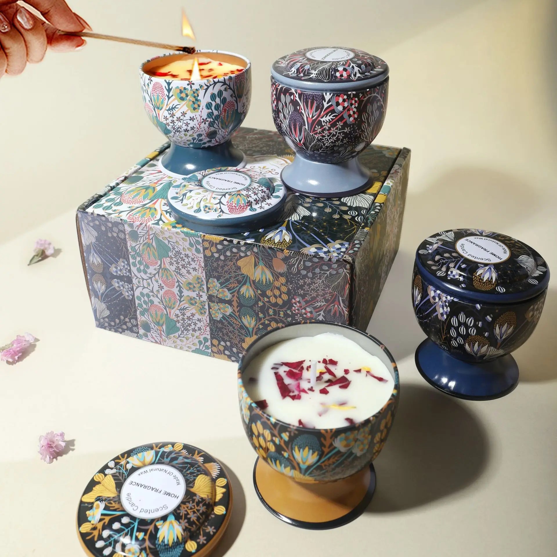 Candle Gift Set Soy Wax Aromatherapy Jar Candles in Tin Can Luxury Wedding Favors Bridesmaid Souvenir for Guests Home Decor Qme