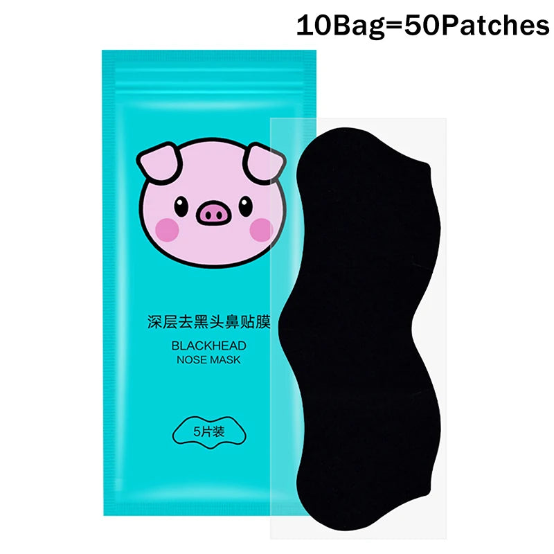 5 15 25 Bamboo Charcoal Nose Pore Strips Deep-cleaning Blackhead Qme 10Pcs