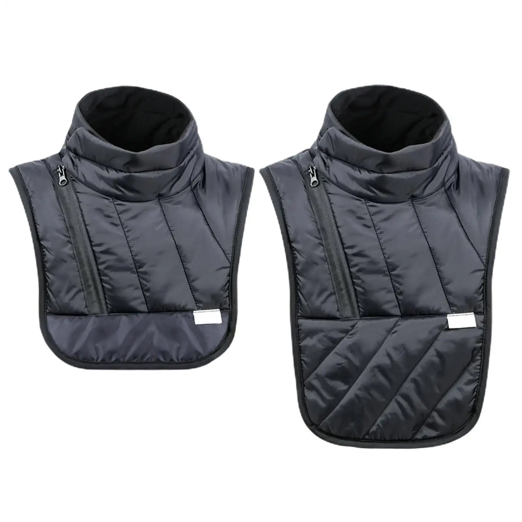 Motorcycle Neck Guard Black Windproof Neck Warmer Thermal Neck Guard Heated for Winter Outdoor Activities Warm Winter Gear Qme