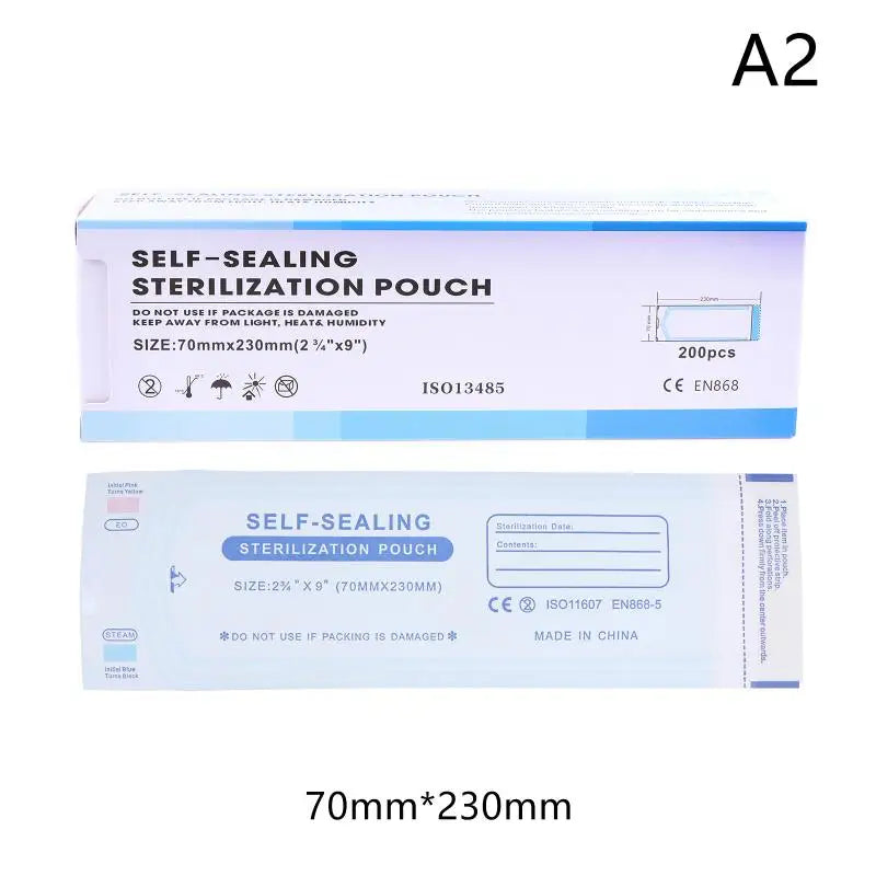 Self-sealing Sterilizer Pouches Bags 4 Disposable Nail Art Qme A2