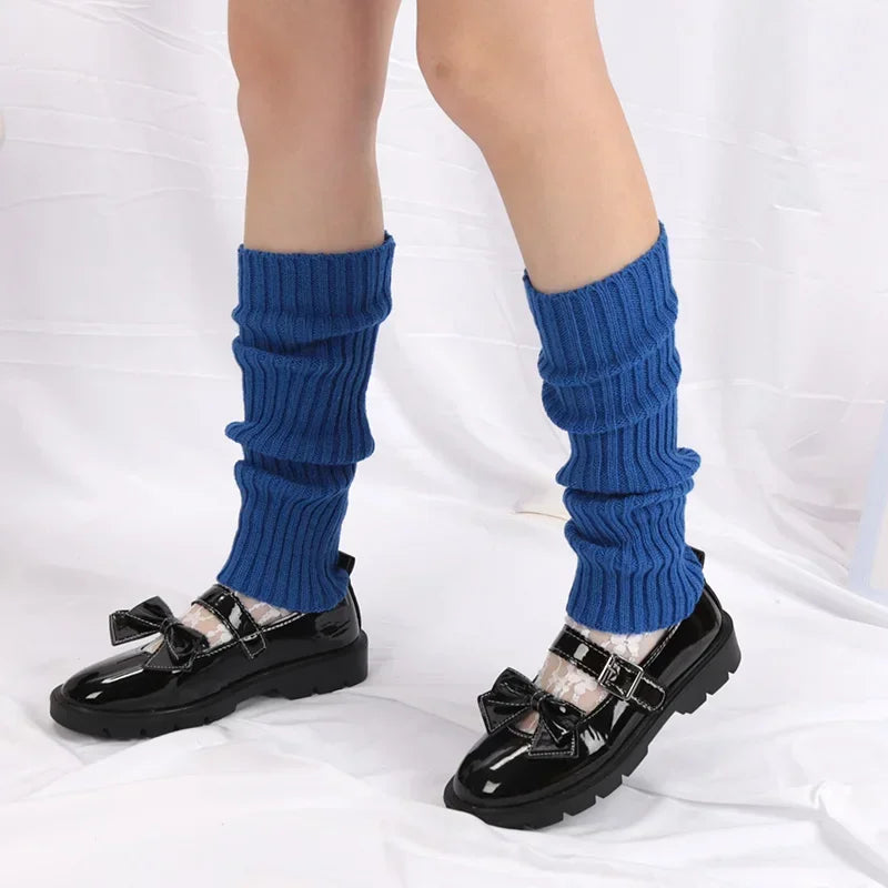 Lolita Long Socks Women Boot Cuffs Harajuku Leg Warmers Knitted Warm Foot Cover Arm Warmer Ladies Autumn Winter Crochet Socks Qme A7 length-40cm