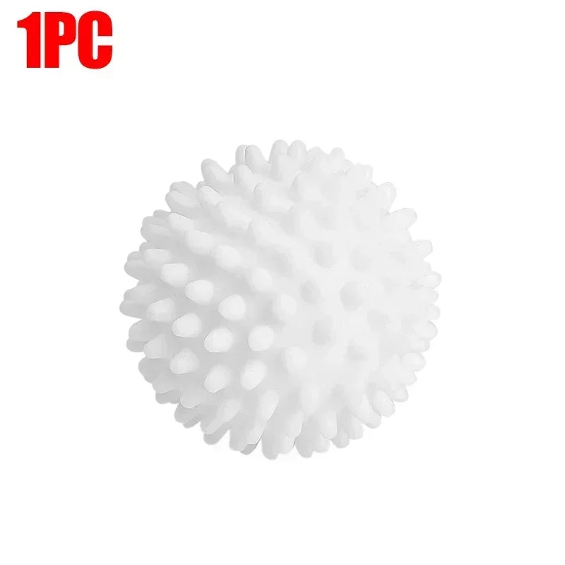 Laundry Balls Anti-Winding Magic Laundry Balls Drying Cleaning Ball Reusable Household Washing Machine Clothes Softener 6/1Pcs Qme White 1pcs