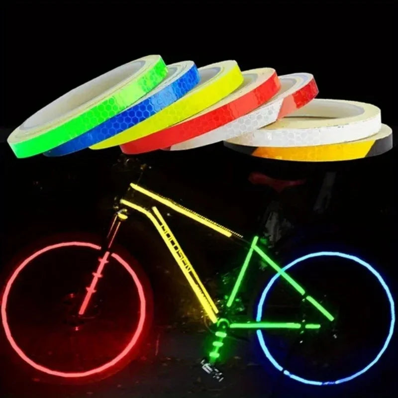 Nighttime traffic safety warning, reflective safety stickers, reflective tape signs, nighttime visibility warning tape Qme