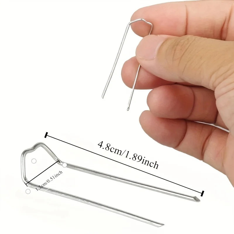 100 Green U-Flower Pins, 1.8 Stainless Steel Handicraft Sticks for Garlands, Bouquets and Botanicals Qme