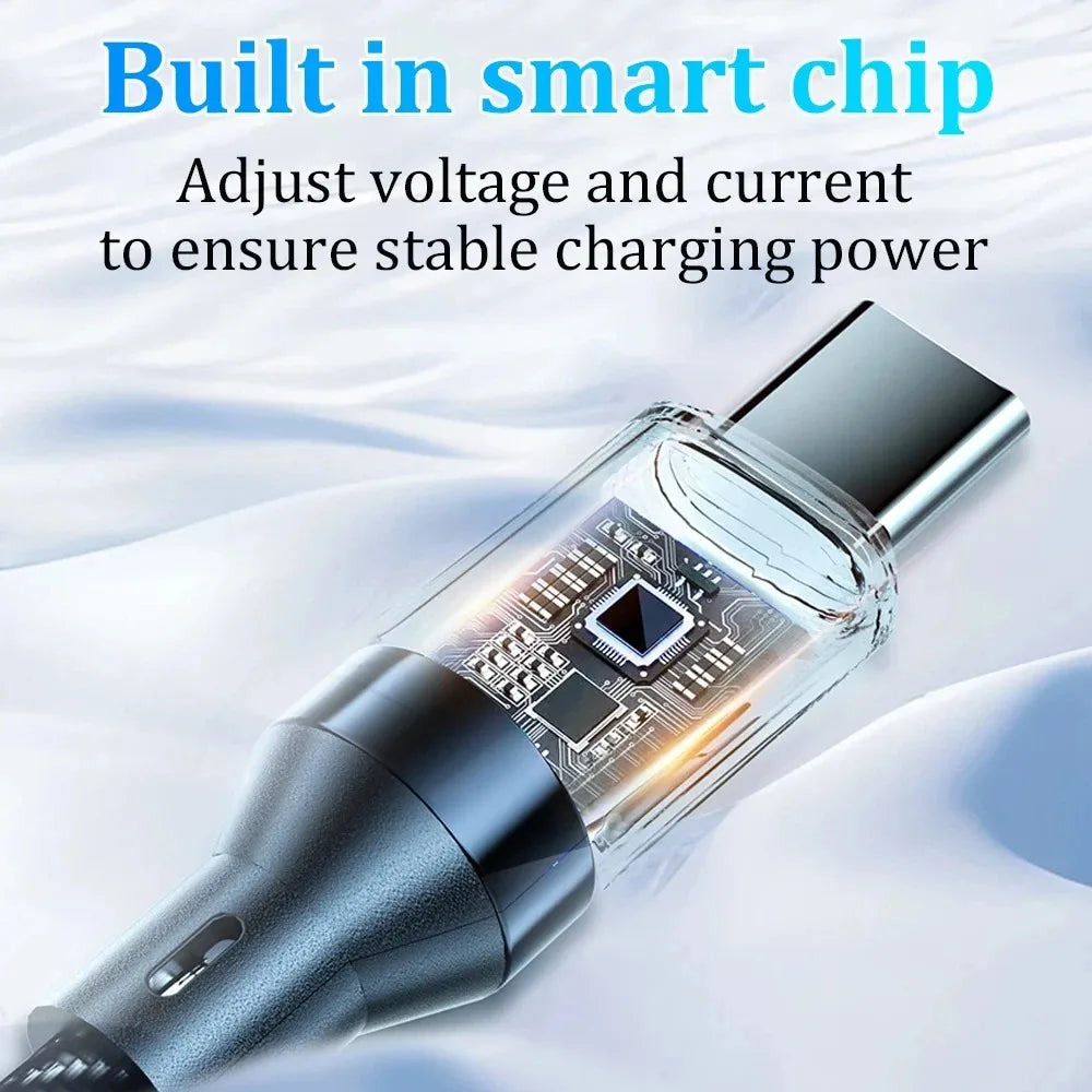 120W USB A to Type C Quike Data Cable Cord Type-C To Type-C Fast Charging Data Cord With Led Digital Display For Samsung Huawei Qme
