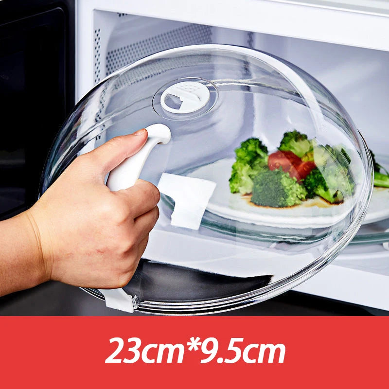 Handle Cooking Utensils Accessories Microwave Food Splash Proof Cover Qme one size B