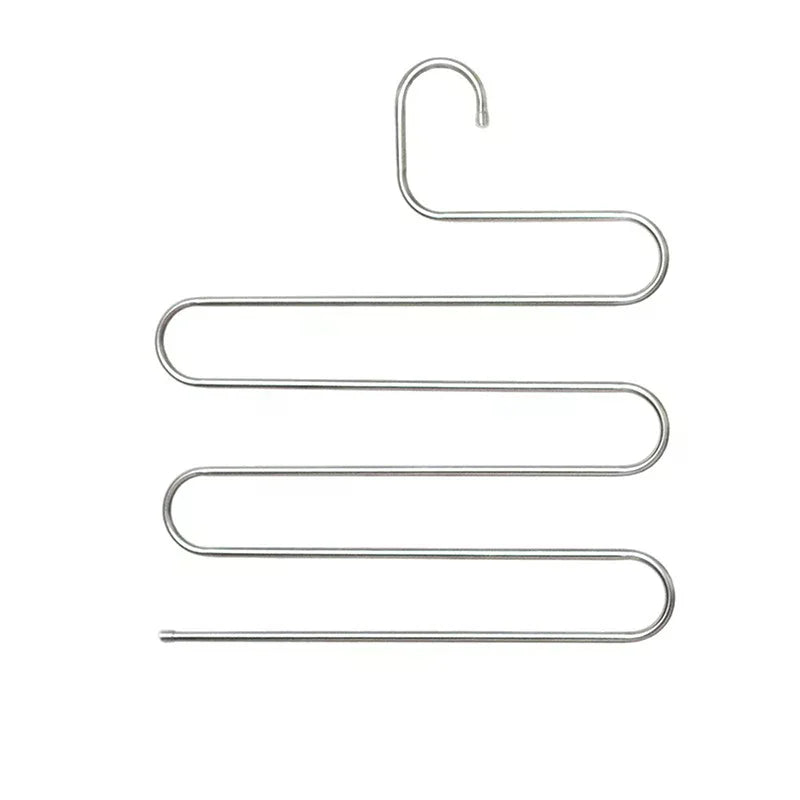 5 Layers Multi-functional Clothes Hangers Non-slip Pant Storage Rack Cloth Rack With Multiple Functions For Hanging And Storage Qme