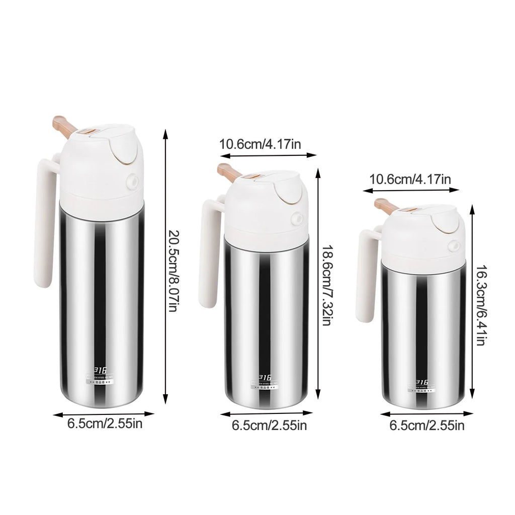 Stainless Steel Oil Sprayer Spray Pouring Double Purpose Spray Oil Bottle Spray Leak Proof Household Soy Sauces Vinegar Storage Qme