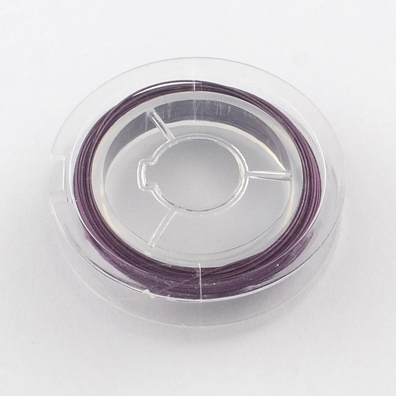 PandaHall 10 Rolls Nylon Coated Stainless Steel Tiger Tail Wire 0.38mm & 0.45mm, Rustproof for Beading Jewelry Making Supplies Qme Purple 0.38mm