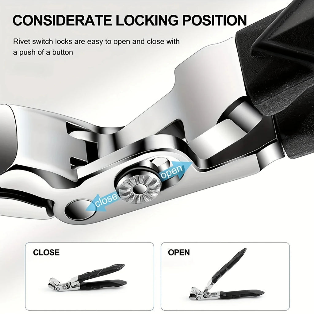 Angled Head Nail Clippers Seniors Ergonomic Toenail Clipper Thick Qme