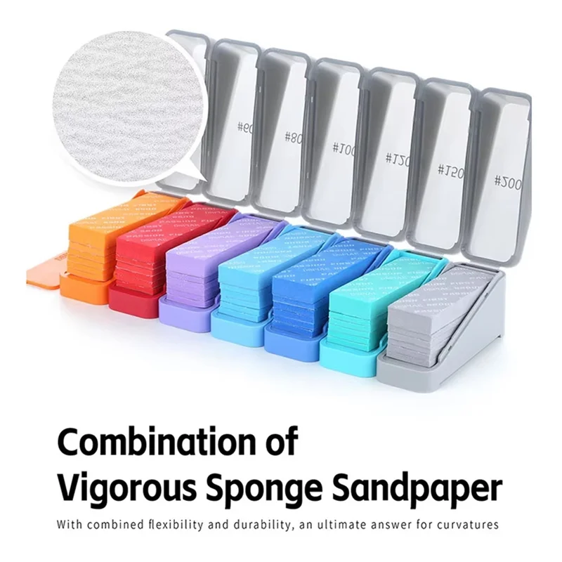 A02F-XSS-S01 Sandpaper Set Power Sponge 3Mm 10Mm Including Storage Case Soft Grip For Curved Surface Grinding Comfort Qme