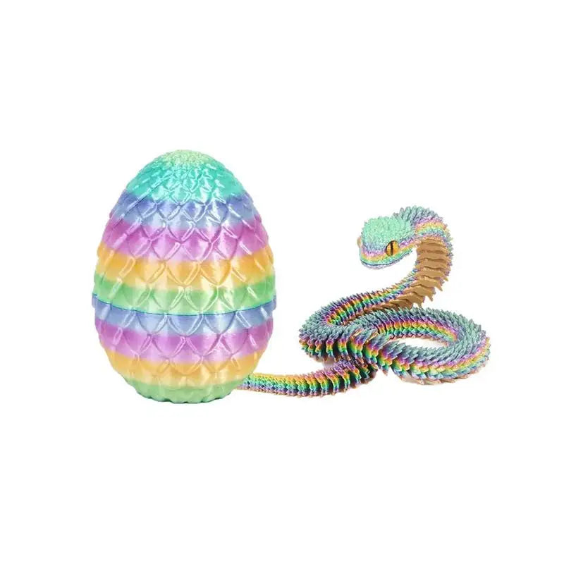 3D Printed Snake Egg Mobility Simulate Ornament Cool Funny Figurine Qme StyleC