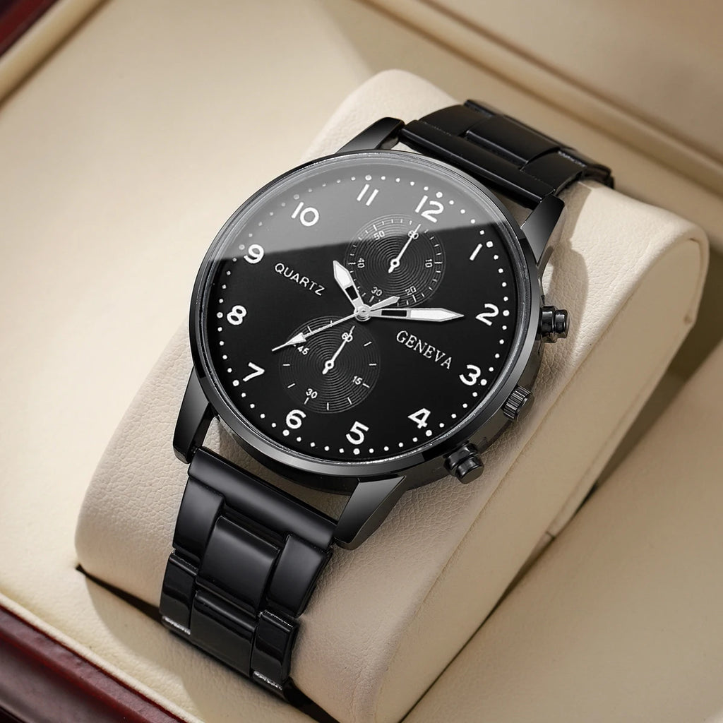 Minimalist black dial digital Roman multifunctional sports men's quartz watch Qme Arabic Without Box