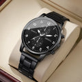 Minimalist black dial digital Roman multifunctional sports men's quartz watch Qme Arabic Without Box