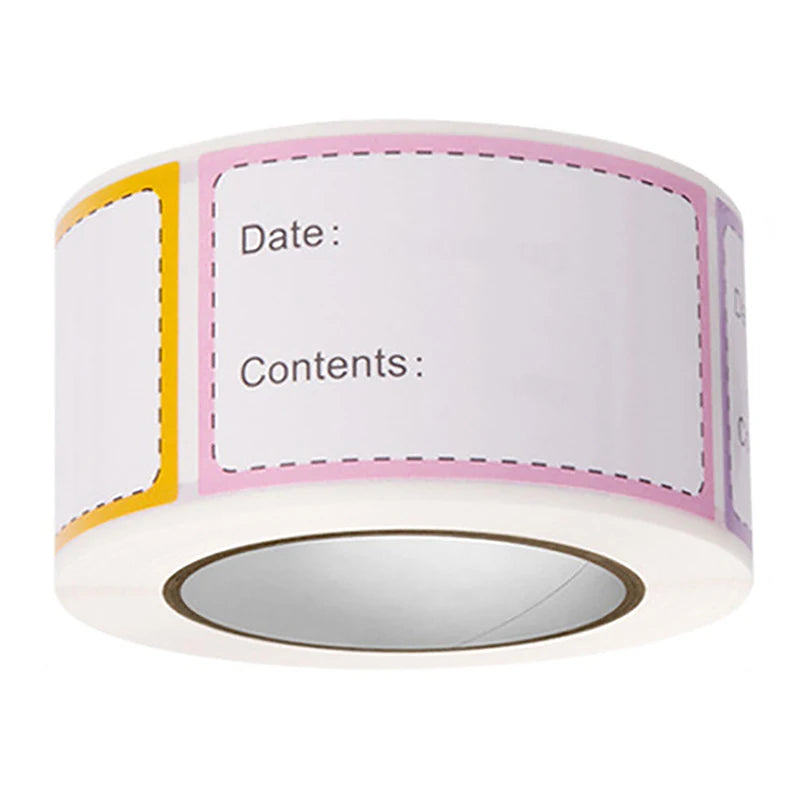 Roll Labels White Date Stickers Home Storage Tags Self-adhesive Qme