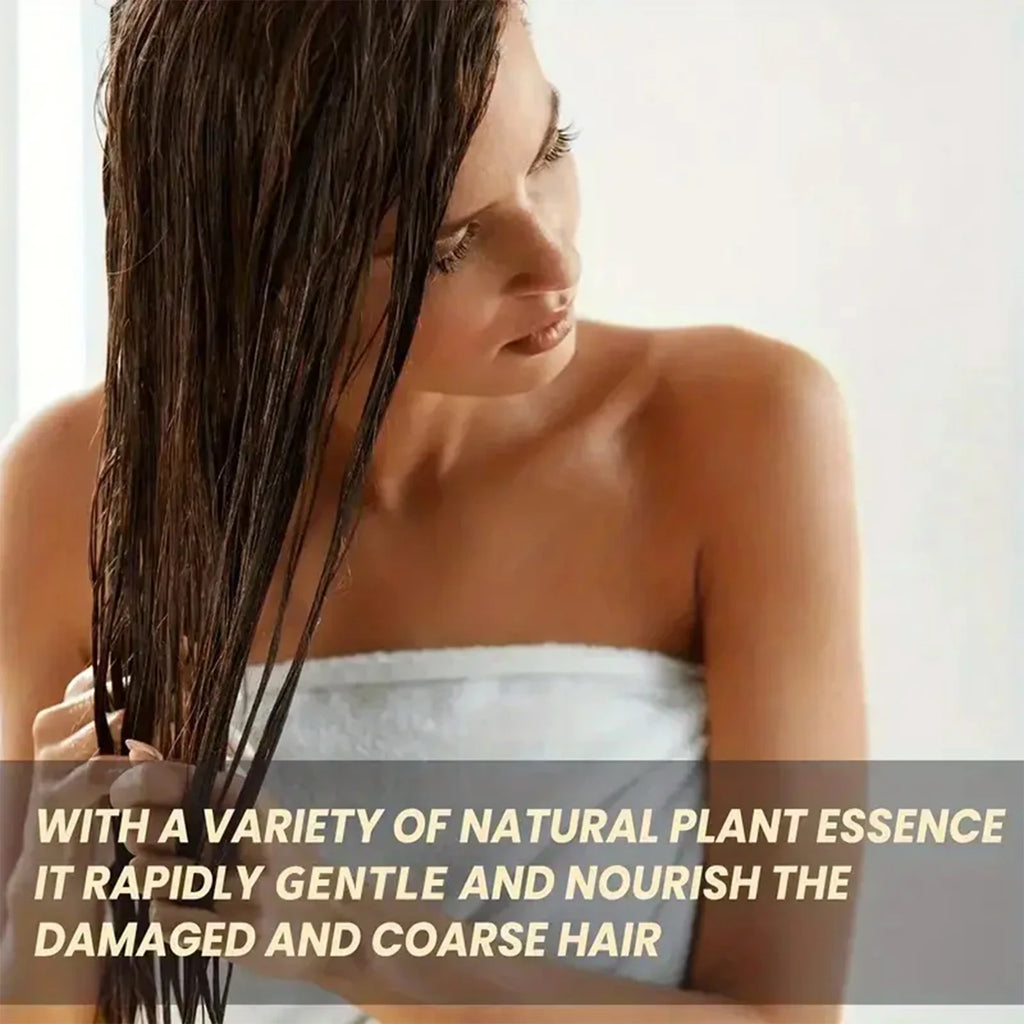 Keratin Leave-In Conditioner with Biotin & Collagen - Repairs Damaged Hair for Deep Moisture, Softness & Shine, Hair Treatment. Qme